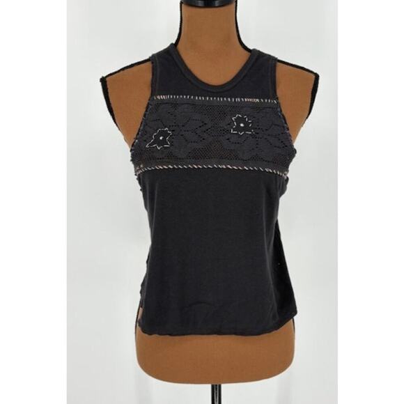 We The Free Babydoll Embroidered Swing Tank Top in Black – Size XS - Picture 1 of 6
